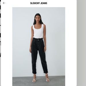 Zara Baggy Paper Bag Jean